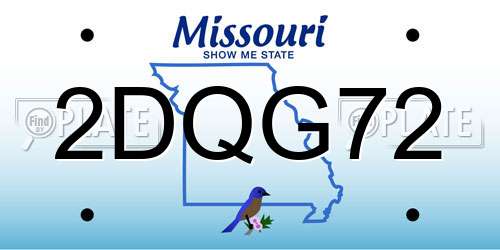 2DQG72 Missouri License Plate
