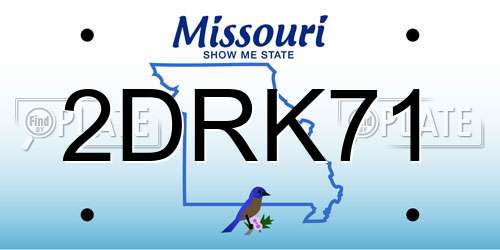 2DRK71 Missouri License Plate