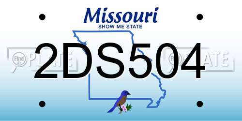 2DS504 Missouri License Plate