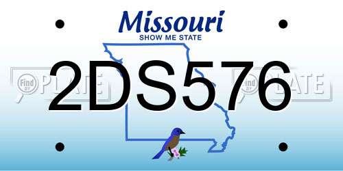 2DS576 Missouri License Plate