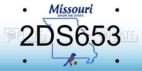 2DS653 Missouri License Plate