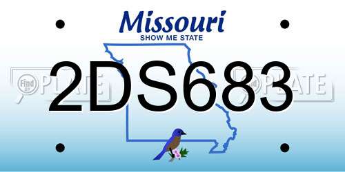 2DS683 Missouri License Plate