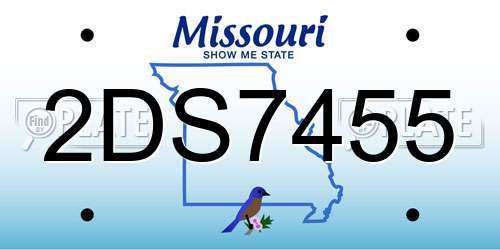 2DS7455 Missouri License Plate