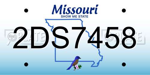 2DS7458 Missouri License Plate