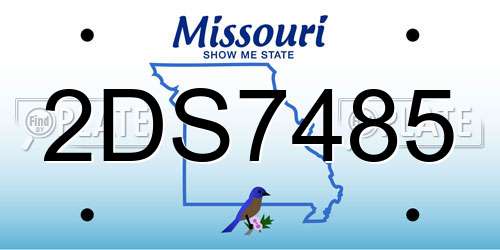 2DS7485 Missouri License Plate