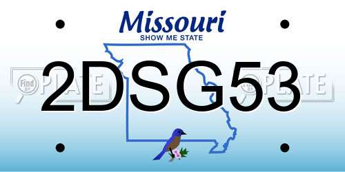 2DSG53 Missouri License Plate