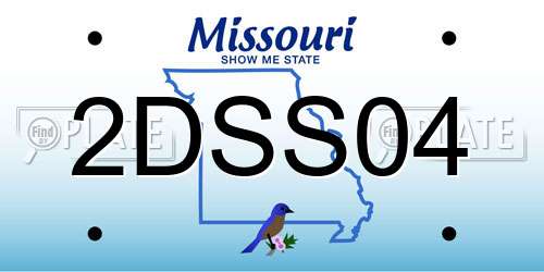 2DSS04 Missouri License Plate