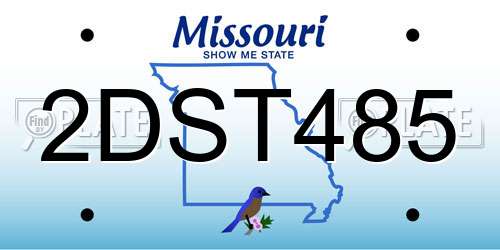 2DST485 Missouri License Plate