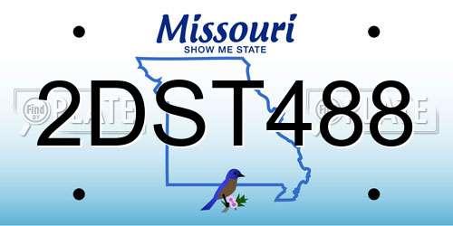 2DST488 Missouri License Plate