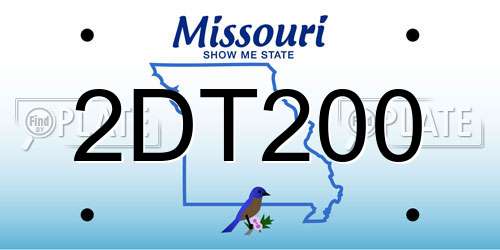 2DT200 Missouri License Plate