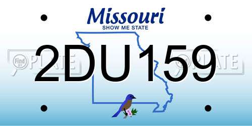 2DU159 Missouri License Plate