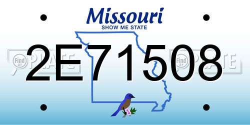 2E71508 Missouri License Plate