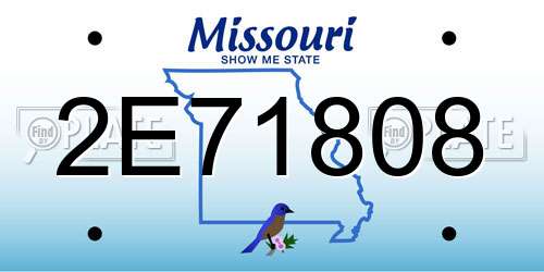2E71808 Missouri License Plate