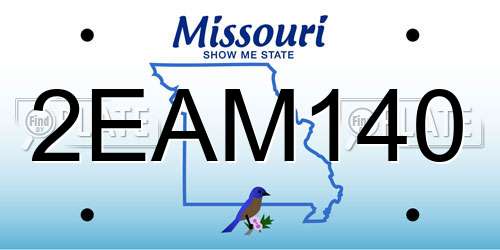 2EAM140 Missouri License Plate