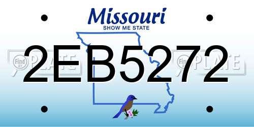 2EB5272 Missouri License Plate