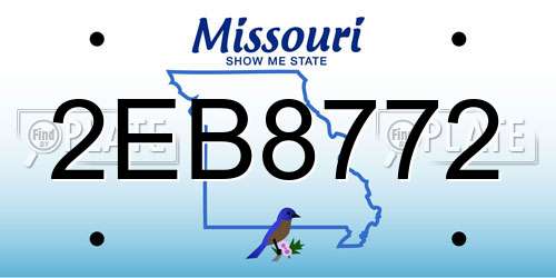 2EB8772 Missouri License Plate