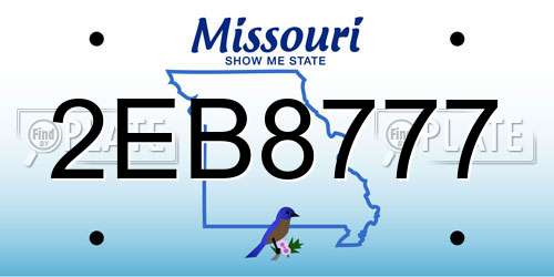 2EB8777 Missouri License Plate