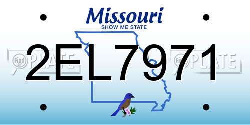 2EL7971 Missouri License Plate