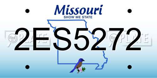 2ES5272 Missouri License Plate