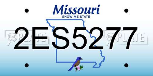 2ES5277 Missouri License Plate