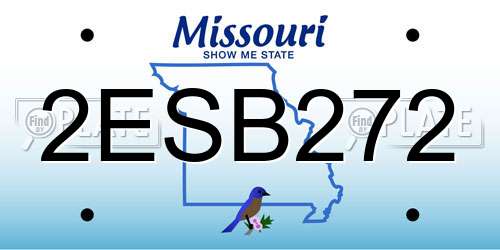 2ESB272 Missouri License Plate