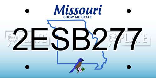 2ESB277 Missouri License Plate