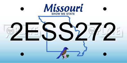 2ESS272 Missouri License Plate