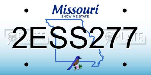 2ESS277 Missouri License Plate