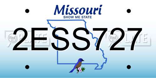 2ESS727 Missouri License Plate