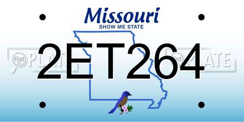 2ET264 Missouri License Plate