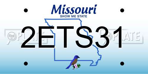 2ETS31 Missouri License Plate