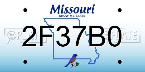 2F37B0 Missouri License Plate