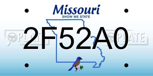 2F52A0 Missouri License Plate