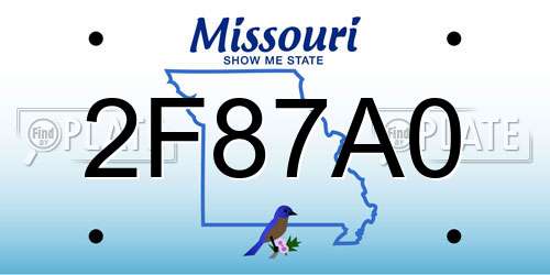 2F87A0 Missouri License Plate