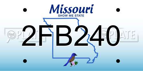 2FB240 Missouri License Plate
