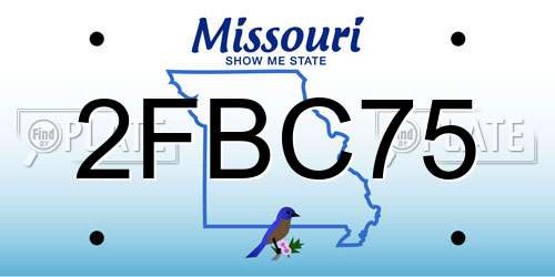 2FBC75 Missouri License Plate