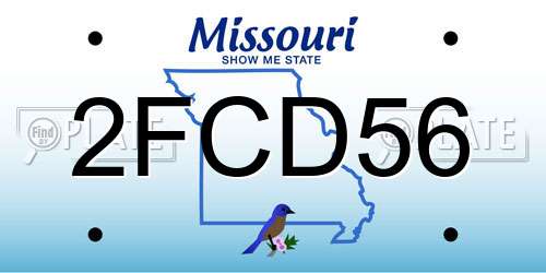 2FCD56 Missouri License Plate