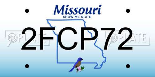 2FCP72 Missouri License Plate
