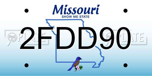 2FDD90 Missouri License Plate