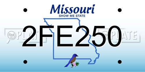 2FE250 Missouri License Plate
