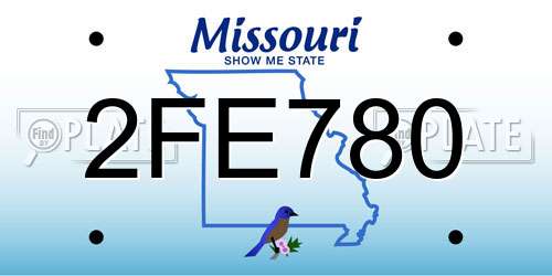 2FE780 Missouri License Plate