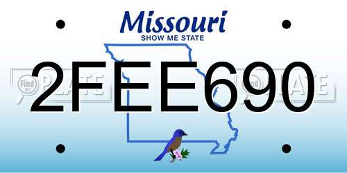 2FEE690 Missouri License Plate