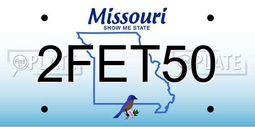 2FET50 Missouri License Plate