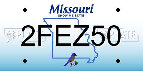 2FEZ50 Missouri License Plate
