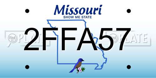 2FFA57 Missouri License Plate