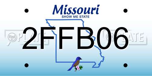 2FFB06 Missouri License Plate