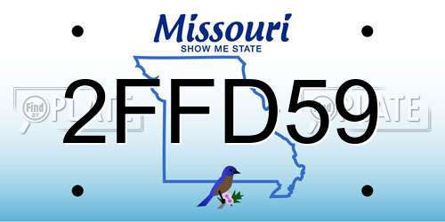 2FFD59 Missouri License Plate