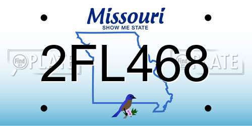 2FL468 Missouri License Plate