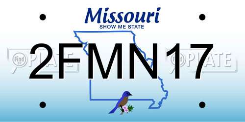 2FMN17 Missouri License Plate