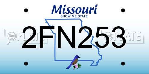 2FN253 Missouri License Plate